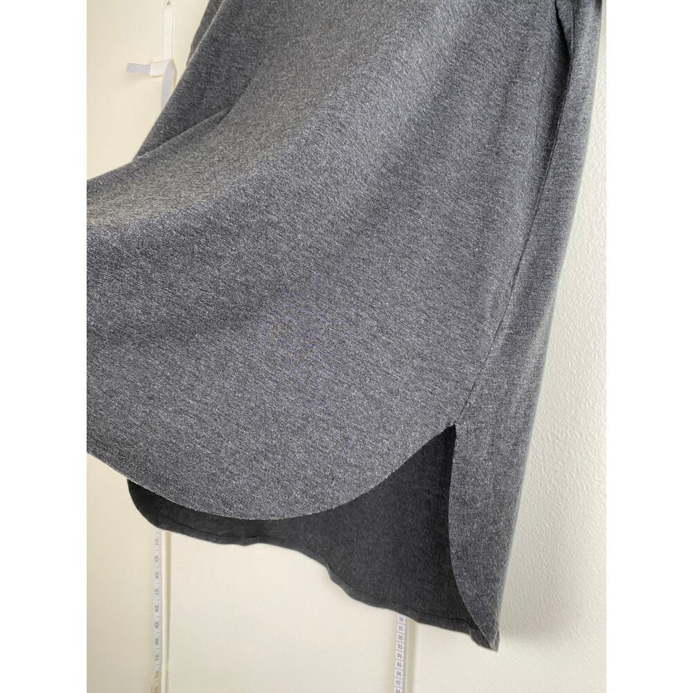 Eileen Fisher Stretch Jersey Tunic Tee Gray High Low Top Medium - Picture 6 of 10